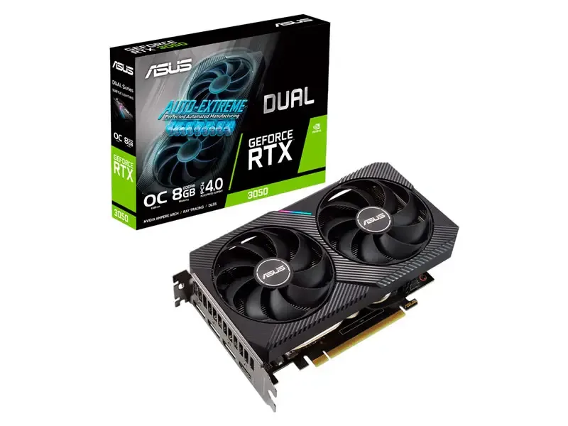 Tarjeta Grafica ASUS NVIDIA GeForce RTX 3050 8GB GDDR6 Auto Extreme Dual OC