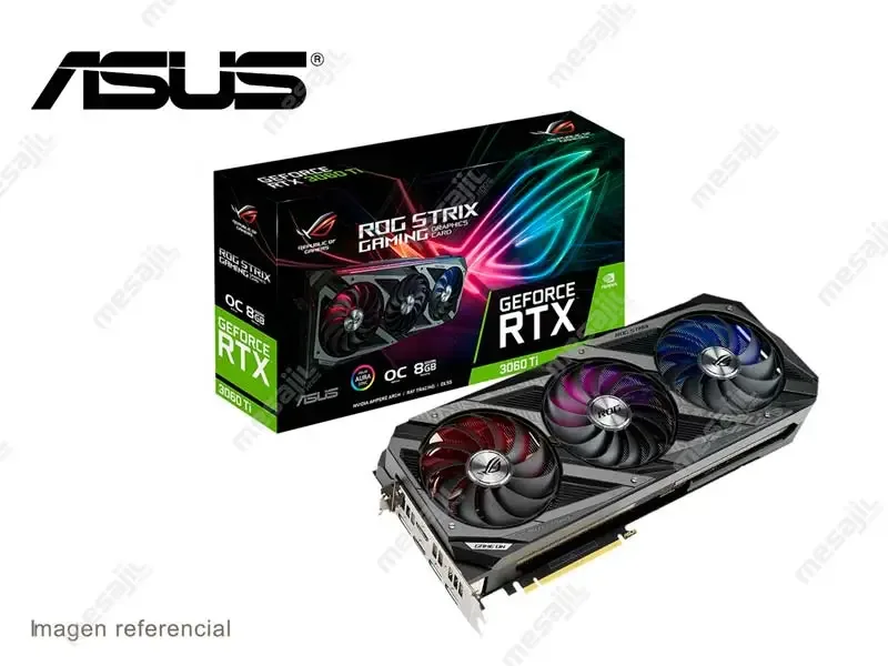 Tarjeta Grafica ASUS NVIDIA GeForce RTX 3060 Ti OC 8GB GDDR6 ROG Strix Gaming