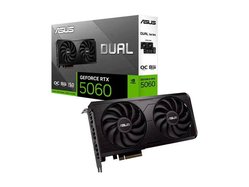 Tarjeta Grafica ASUS NVIDIA GeForce RTX 5060 Dual OC 8GB EVO GDDR7