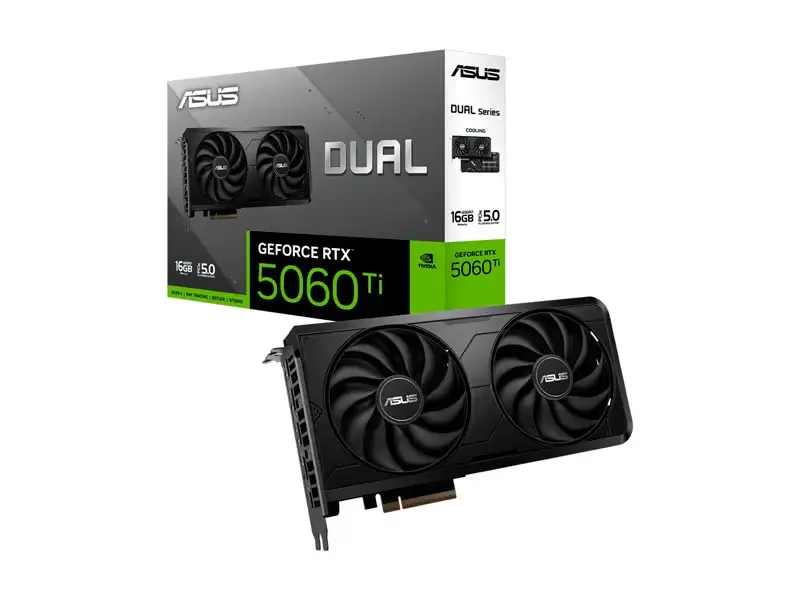 Tarjeta Grafica ASUS NVIDIA GeForce RTX 5060 Ti Dual OC 16GB EVO GDDR7