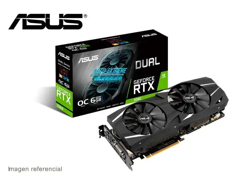 Tarjeta Grafica ASUS NVIDIA GeForce RTX2060 DUAL OdB 6GB GDDR6 AUTO EXTREME