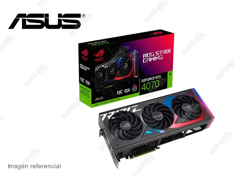 Tarjeta Grafica ASUS ROG Strix Gaming NVIDIA GeForce RTX 4070 OC 12GB GDDR6X