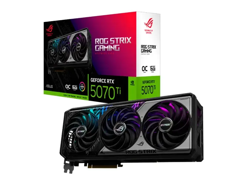 Tarjeta Grafica ASUS ROG STRIX GAMING NVIDIA GeForce RTX 5070 Ti OC 16GB GDDR7