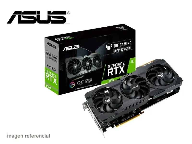 Tarjeta Grafica ASUS TUF Gaming NVIDIA GeForce RTX 3060 V2 OC 12GB GDDR6 (TUF-RTX3060-O12G-V2-GAMING)