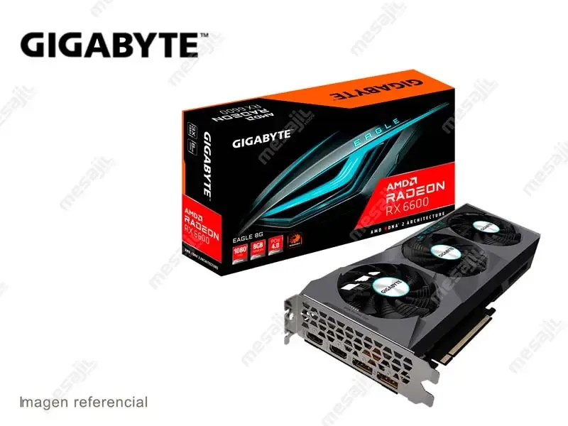 Tarjeta Grafica Gigabyte AMD Radeon RX 6600 EAGLE 8GB GDDR6 128 bit