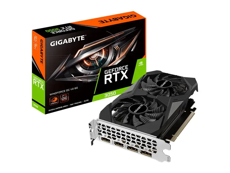 Tarjeta Grafica Gigabyte NVIDIA GeForce RTX 3050 WINDFORCE OC V2 6G GDDR6