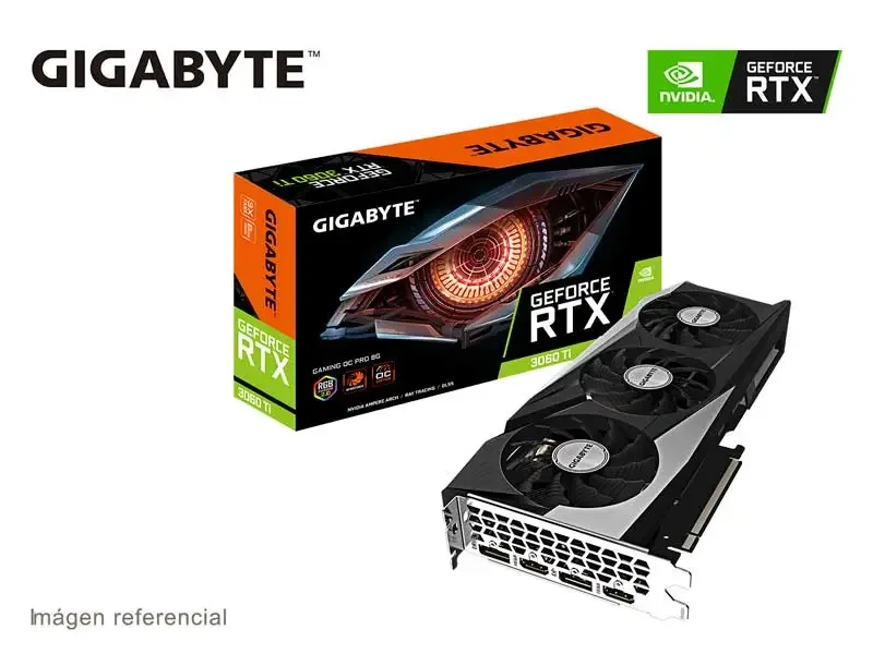 Tarjeta Grafica Gigabyte NVIDIA GeForce RTX 3060 Ti GAMING OC PRO 8GB GDDR6