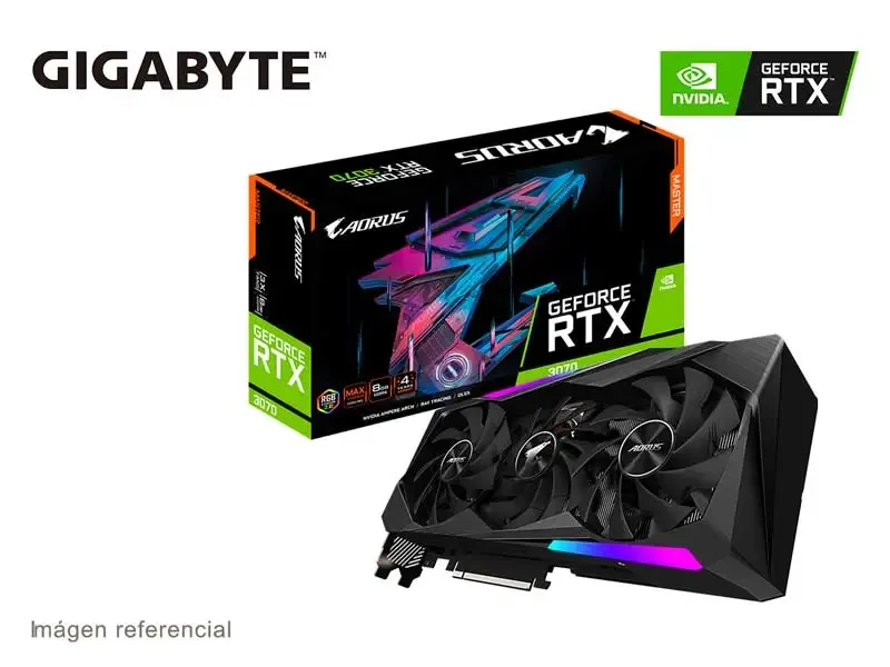 Tarjeta Grafica Gigabyte NVIDIA GeForce RTX 3070 Master Aorus 8GB GDDR6