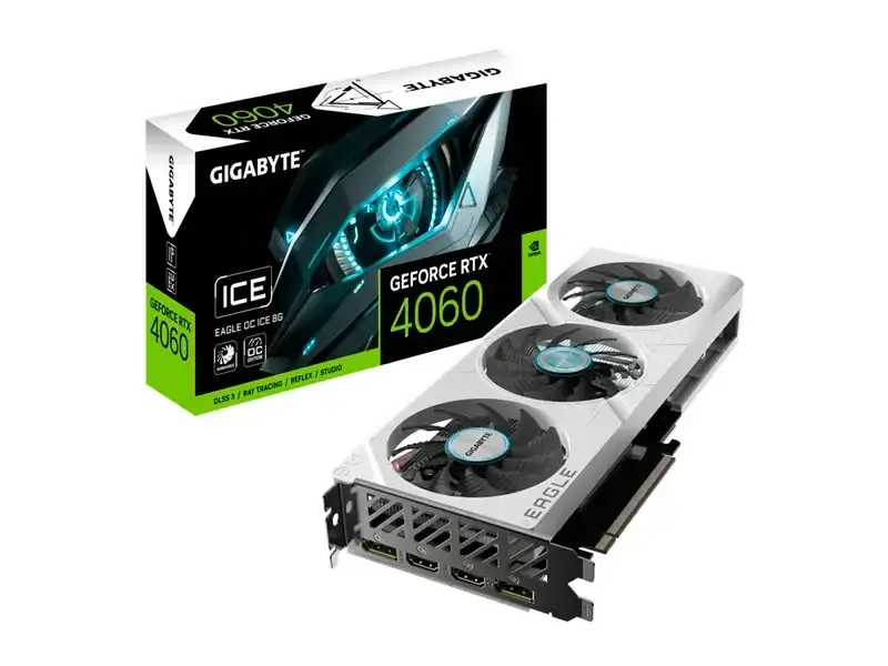 Tarjeta Grafica Gigabyte NVIDIA GeForce RTX 4060  EAGLE ICE OC 8GB GDDR6