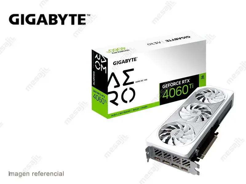 Tarjeta Grafica Gigabyte NVIDIA GeForce RTX 4060Ti AERO OC 16GB GDDR6