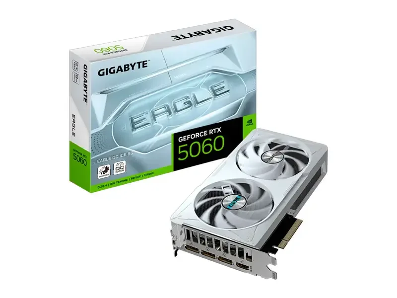 Tarjeta Grafica Gigabyte NVIDIA GeForce RTX 5060 EAGLE OC ICE 8GB GDDR7