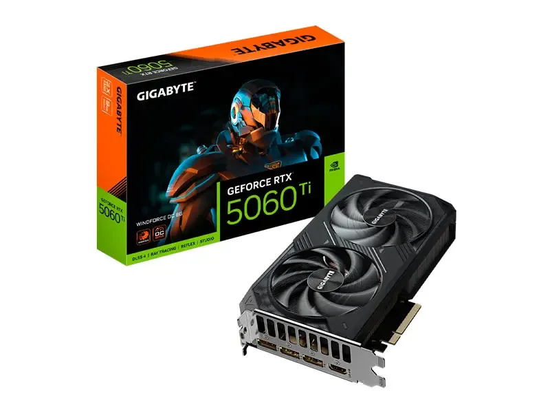 Tarjeta Grafica Gigabyte NVIDIA GeForce RTX 5060Ti Windforce OC 8GB GDDR7