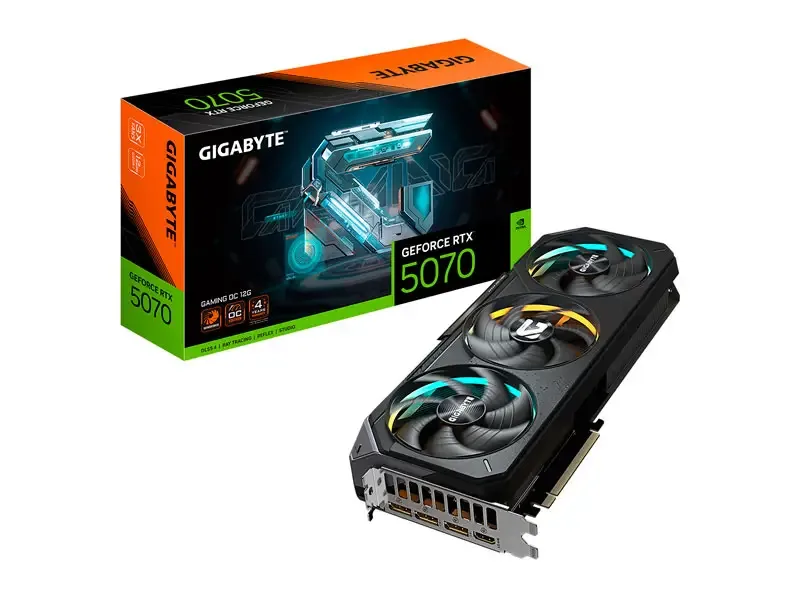 Tarjeta Grafica Gigabyte NVIDIA GeForce RTX 5070 GAMING OC 12GB GDDR7