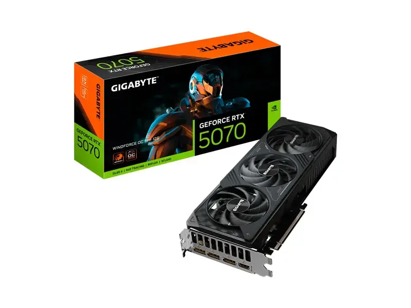 Tarjeta Grafica Gigabyte NVIDIA GeForce RTX 5070 Windforce OC 12GB GDDR7