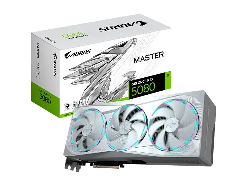 Tarjeta Grafica Gigabyte NVIDIA GeForce RTX 5080 Aorus Master ICE 16GB GDDR7