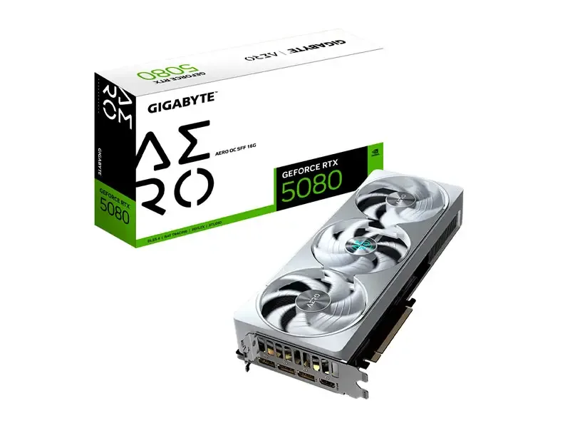 Tarjeta Grafica Gigabyte NVIDIA GeForce RTX 5080 Gaming  AERO OC SFF 16GB GDDR7