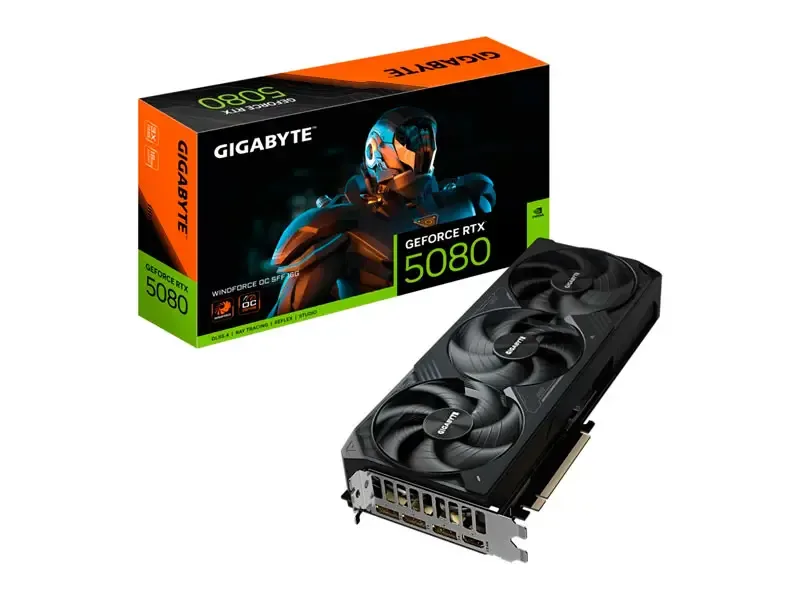 Tarjeta Grafica Gigabyte NVIDIA GeForce RTX 5080 WINDFORCE OC SFF 16GB GDDR7