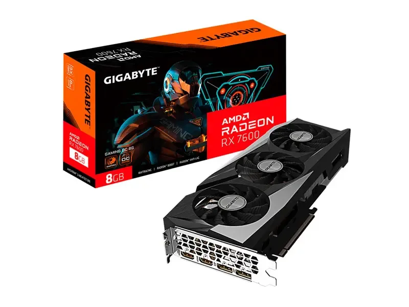 Tarjeta Grafica Gigabyte Radeon RX7600 8GB GDDR6 128 bit/HDMIx2/DPx2/PCI-E