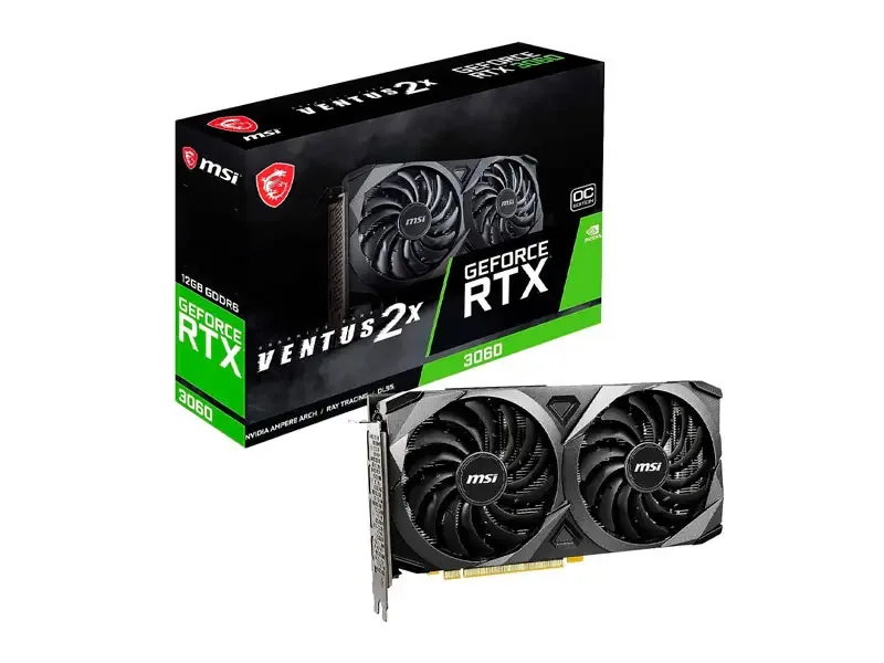 Tarjeta Grafica MSI GeForce NVIDIA RTX 3060 VENTUS 2X OC 12GB GDDR6
