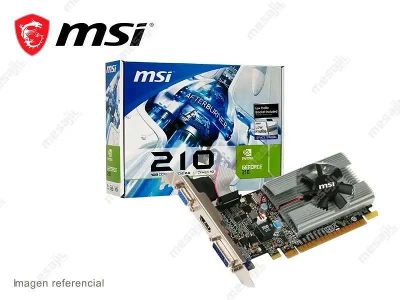 Tarjeta Grafica  MSI Nvidia GeForce N210 1GB DDR3 Low Profile  PCI-E 2.0.
