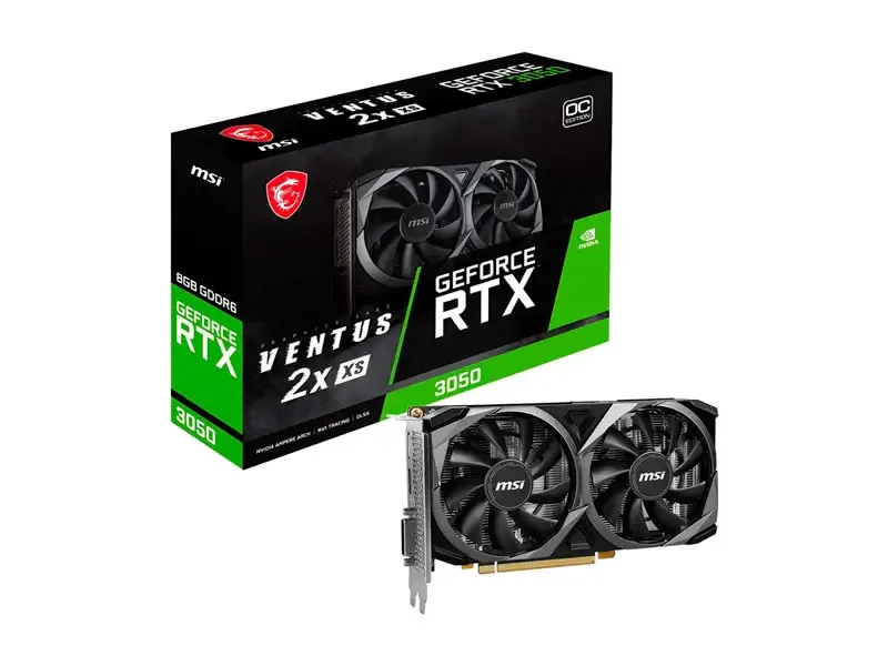 Tarjeta Grafica MSI NVIDIA GeForce RTX 3050 VENTUS 2X XS 8GB GDDR6