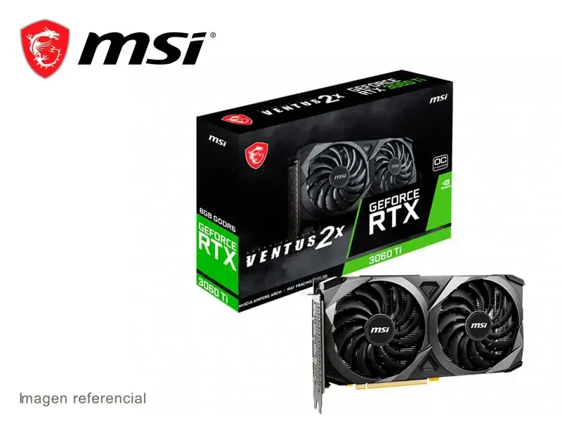 Tarjeta Grafica MSI NVIDIA GeForce RTX 3060 Ti 8GB GDDR6 VENTUS 2X OC