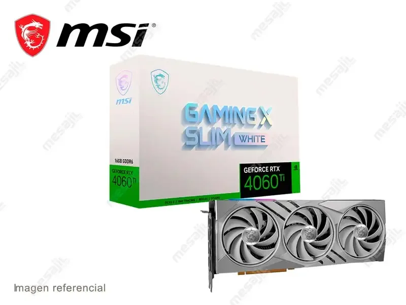 Tarjeta Grafica MSI NVIDIA GeForce RTX 4060 Ti GAMING X Slim White 16GB GDDR6