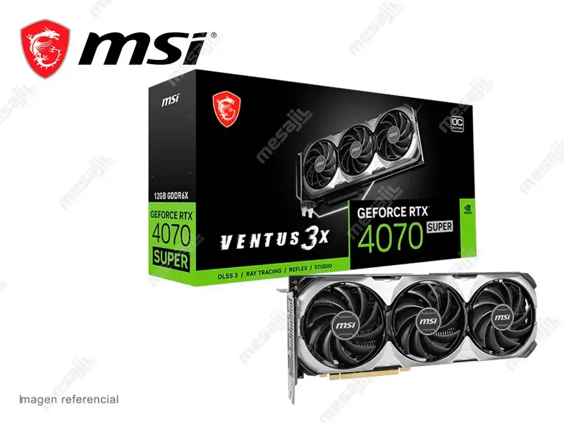 Tarjeta Grafica MSI NVIDIA GeForce RTX 4070  SUPER 12GB GDDR6X VENTUS 3X
