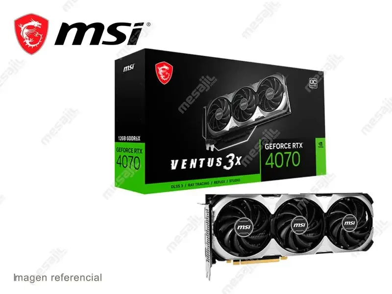 Tarjeta Grafica MSI NVIDIA GeForce RTX 4070  VENTUS 3X 12GB OC GDDR6X