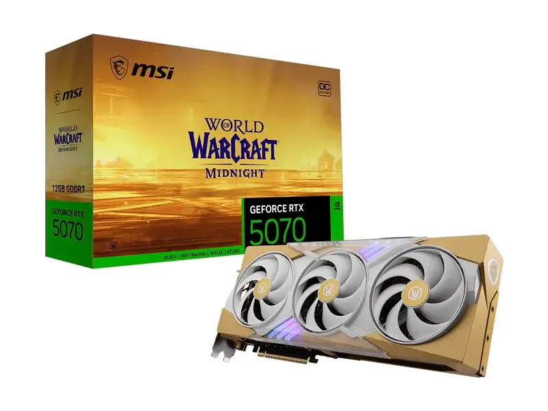 Tarjeta Grafica MSI NVIDIA GeForce RTX 5070 12GB DDR7 WOW MIDNIGHT LIGTH EDITION OC