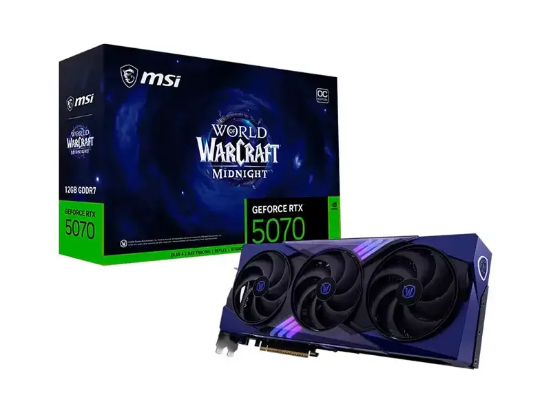 Tarjeta Grafica MSI NVIDIA GeForce RTX 5070 12GB DDR7 WOW MIDNIGHT VOID EDITION O