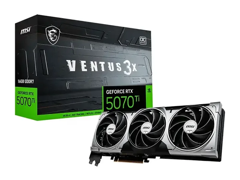 Tarjeta Grafica MSI NVIDIA GeForce RTX 5070 Ti VENTUS 3X OC 16GB GDDR7