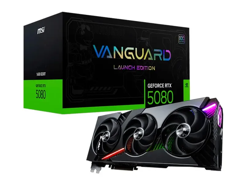Tarjeta Grafica MSI NVIDIA GeForce RTX 5080 VANGUARD SOC 16GB GDDR7
