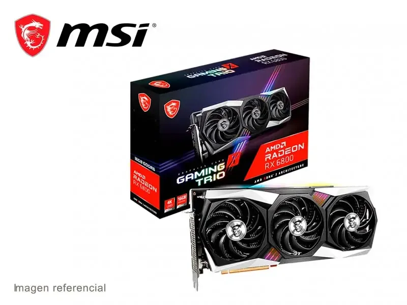 Tarjeta Grafica MSI RADEON RX 6800 16GB GDDR6 Gaming X Trio