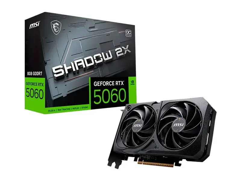 Tarjeta Grafica MSI Shadow 2X NVIDIA GeForce RTX 5060 OC 8GB GDDR7