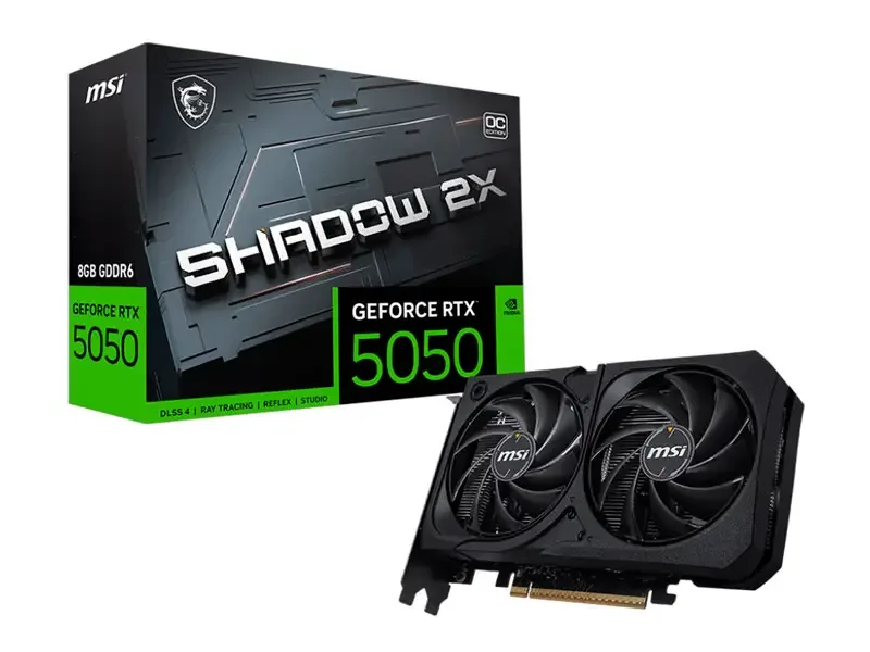 Tarjeta Grafica MSI Shadow NVIDIA GeForce RTX 5050 2X OC 8GB GDDR6
