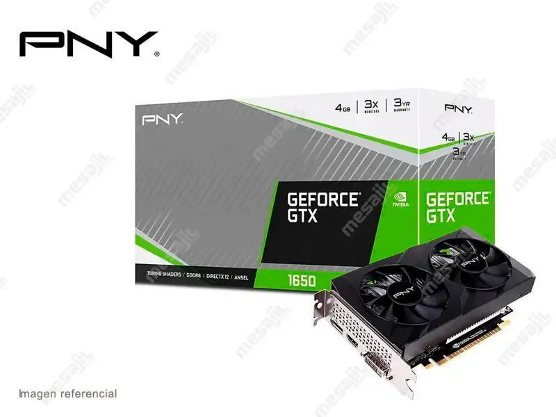 Tarjeta Grafica PNY DUAL FA NVIDIA GeForce GTX 1650 4GB GDDR6 VERTO GDDR6
