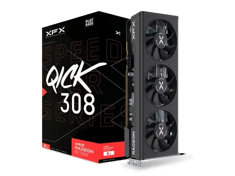 Tarjeta Grafica XFX SPEEDSTER QICK 308 AMD Radeon RX 7600 8GB GDDR6