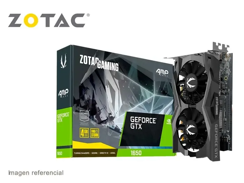 Tarjeta Grafica Zotac NVIDIA GeForce GTX 1650 AMP Core 4GB GDDR6 (ZT-T16520J-10L)