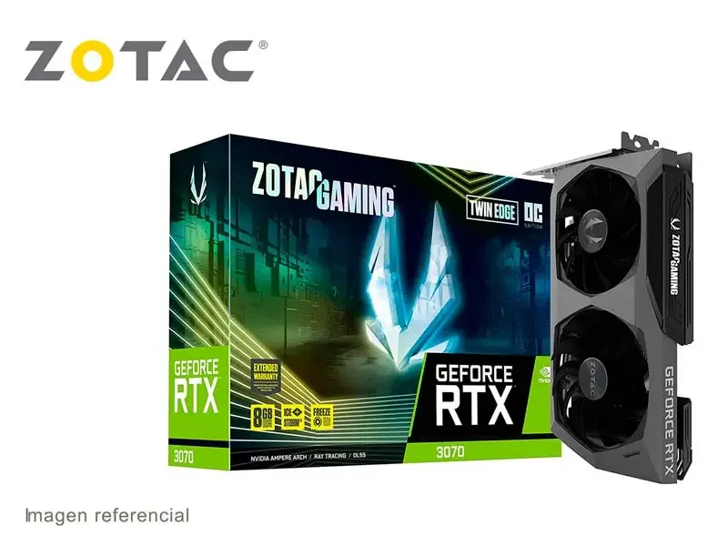 Tarjeta Grafica Zotac NVIDIA GeForce RTX 3070 Twin Edge OC LHR 8GB GDDR6