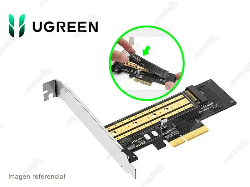 Tarjeta UGREEN para disco M.2 NVME PCI-E X4 Soportahasta 4TB (70503)