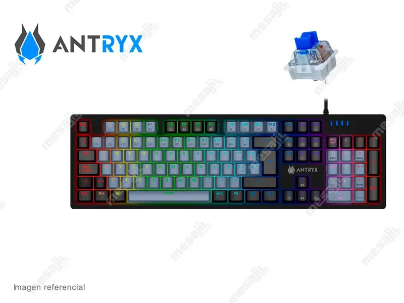 Teclado Gaming Antryx Mecanico MK860 Black &amp; Gray, Blue Switch