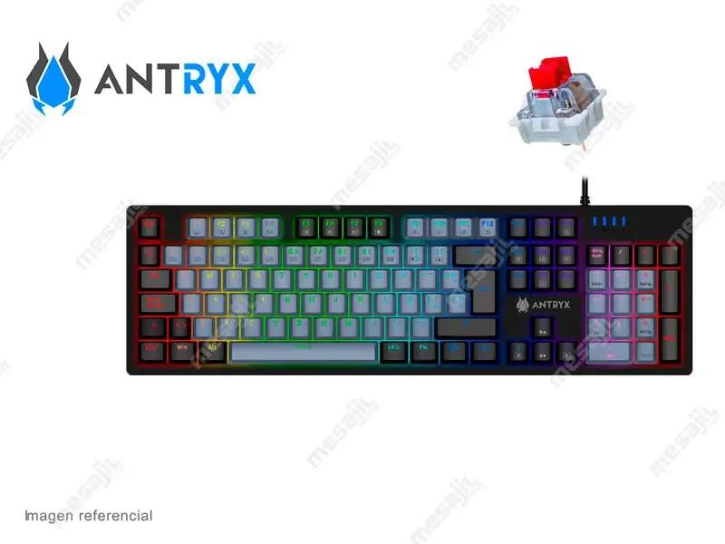 Teclado Gaming Antryx Mecanico MK860 Black &amp; Gray, Red Switch