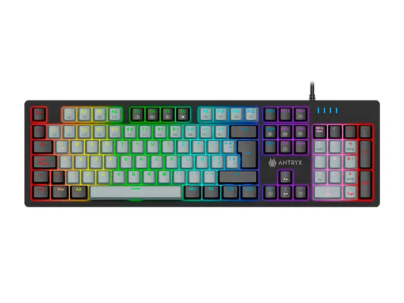 Teclado Gaming Antryx Mecanico MK860L Black & Gray, BLUE Switch(AMK-860LKGBLR1-SP)