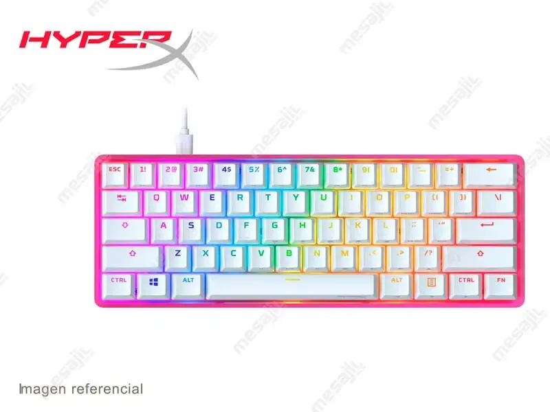 Teclado Gaming HyperX Alloy Origins 60 Red Linear Switch - US - Pink