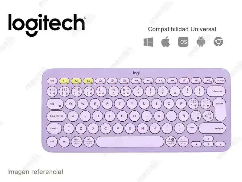 Teclado Logitech K380 Multi-Device Bluetooth Lavender Lemonade
