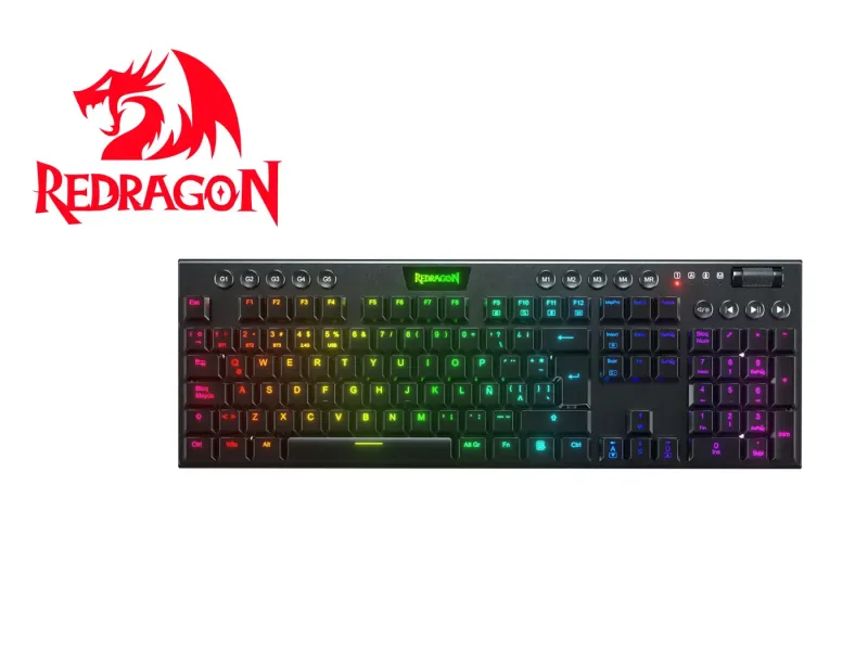 Teclado Mecánico Redragon HORUS FS K619-RGB-SP BLACK CABLEADO
