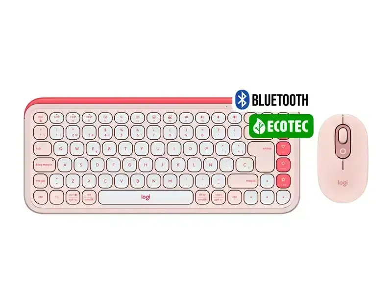 Teclado + Mouse Logitech POP ICON COMBO Rose