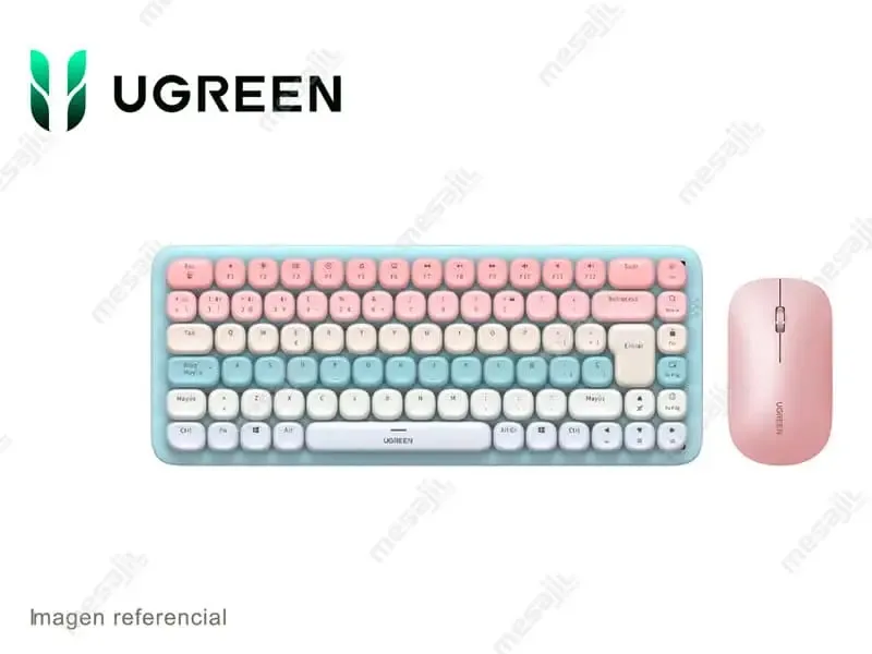 Teclado + Mouse UGREEN MK008 Wireless (25178) Rosado