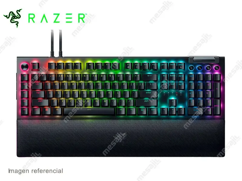 Teclado Razer BlackWidow V4 PRO Mecanico USB-C Switch Green US 3 zonas Chroma Black